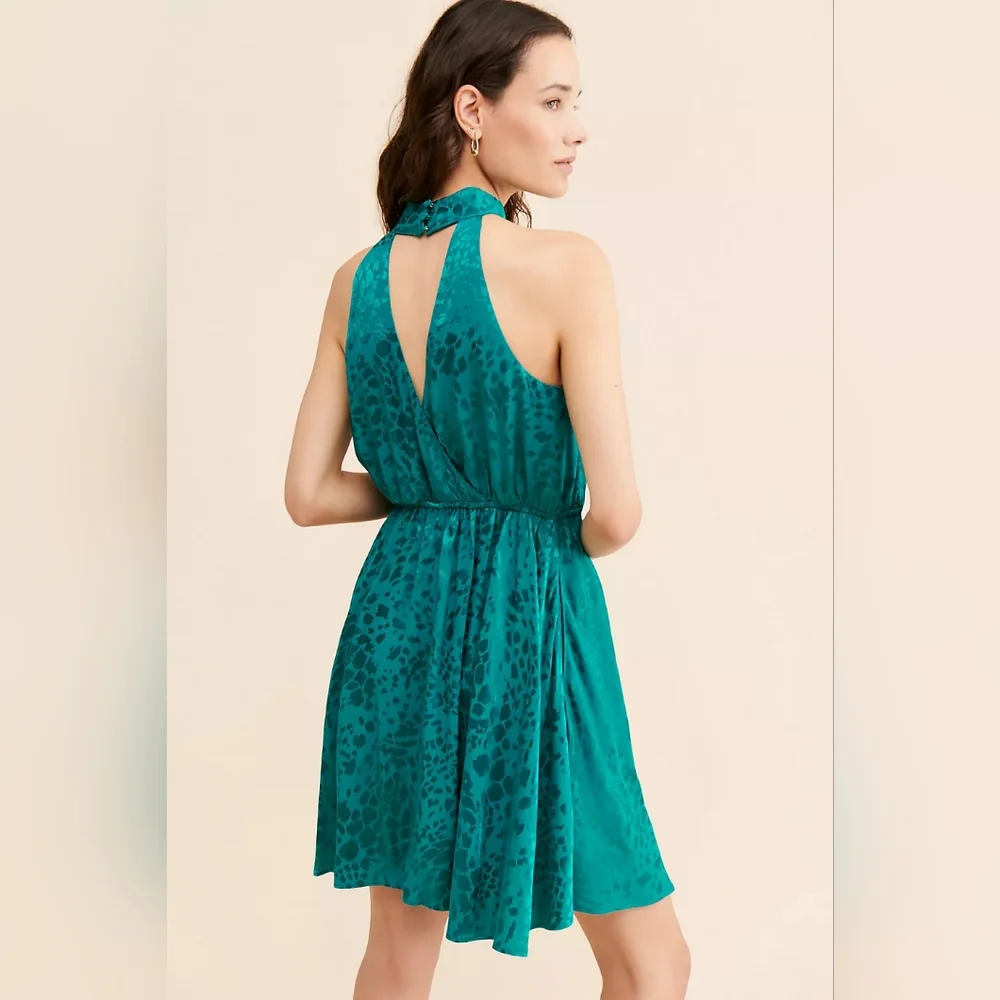 Anthropologie Halter Neck Mini Dress Size M NWOT * - Picture 5 of 15